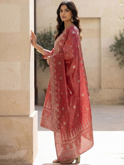 Women Regular Kurta with Trousers & With Dupatta