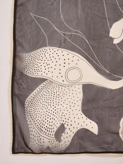Printed Straight Kurta & Trousers With Dupatta