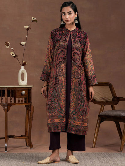Women Ethnic Motifs Printed Regular Thread Work Kurta with Trousers