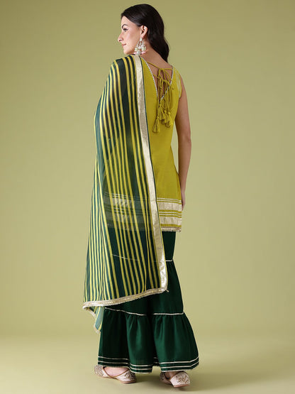 Dhiyona AN Gotta Patti Kurta with Sharara & Dupatta