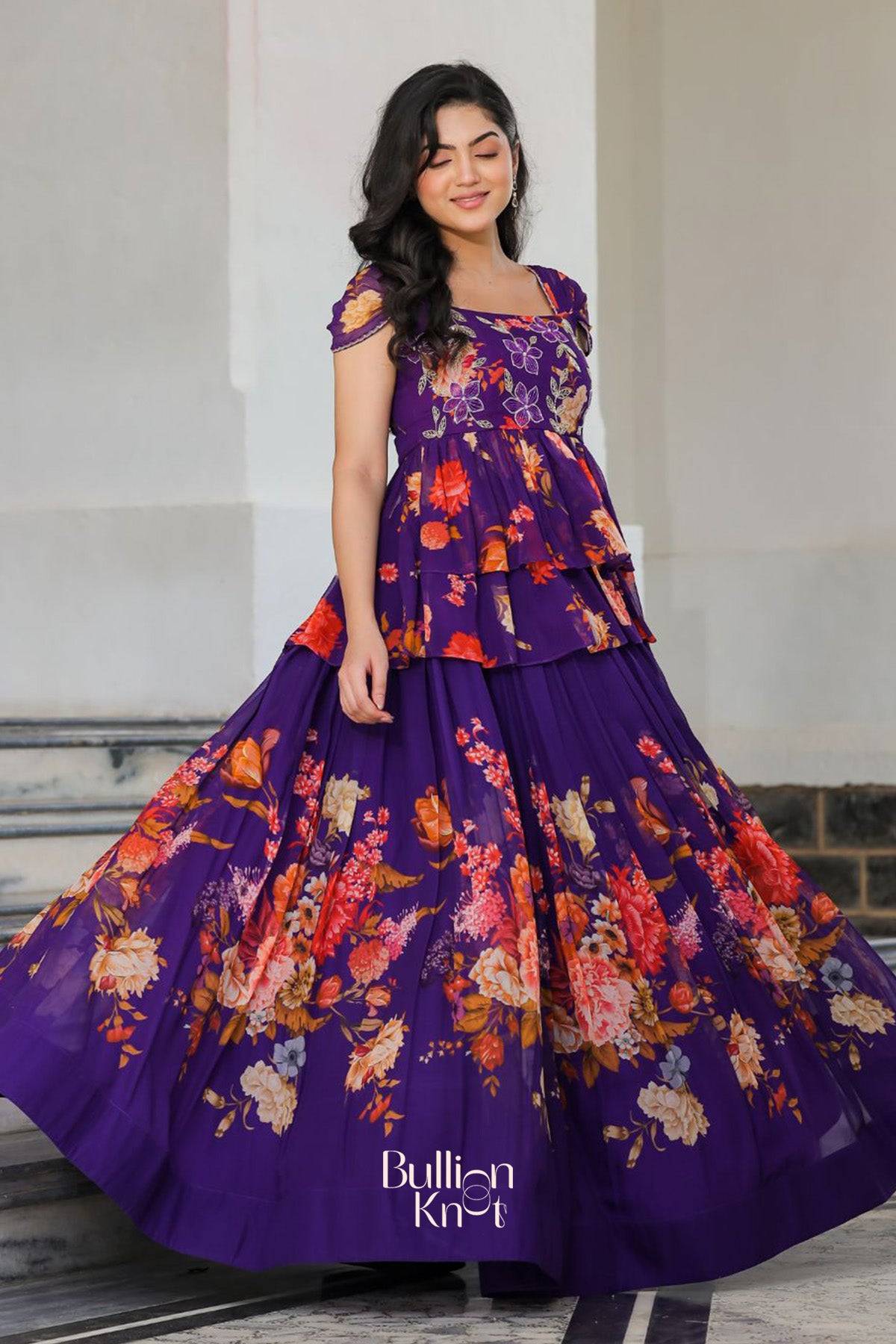 Dhiyona BN Ziana IndoWestern in Purple