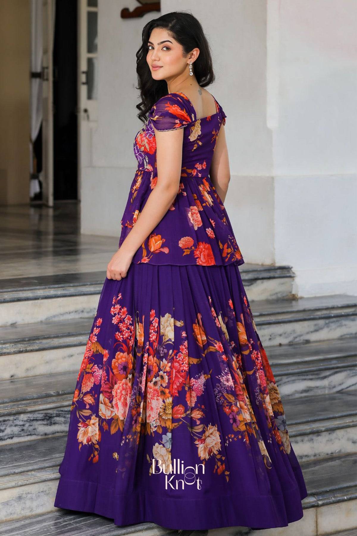 Dhiyona BN Ziana IndoWestern in Purple
