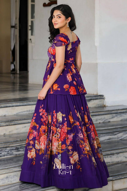 Dhiyona BN Ziana IndoWestern in Purple