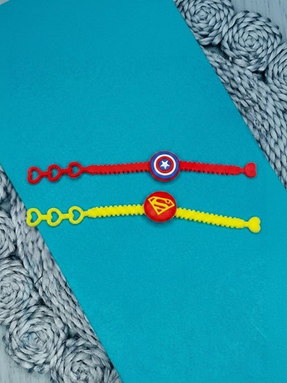 Dhiyona Set Of 2 Superhero Kids Rakhi With Roli Chawal Chandan Mishri